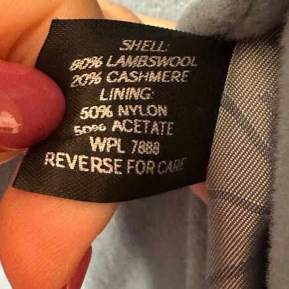 Vintage Anne Klein Sky Blue Coat- Wool and Cashmere Blend - Size 12 - Picture 2 of 3